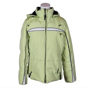 ZeroXposur Green Hooded Puffer Jacket M Down Blend Winter Coat Ski